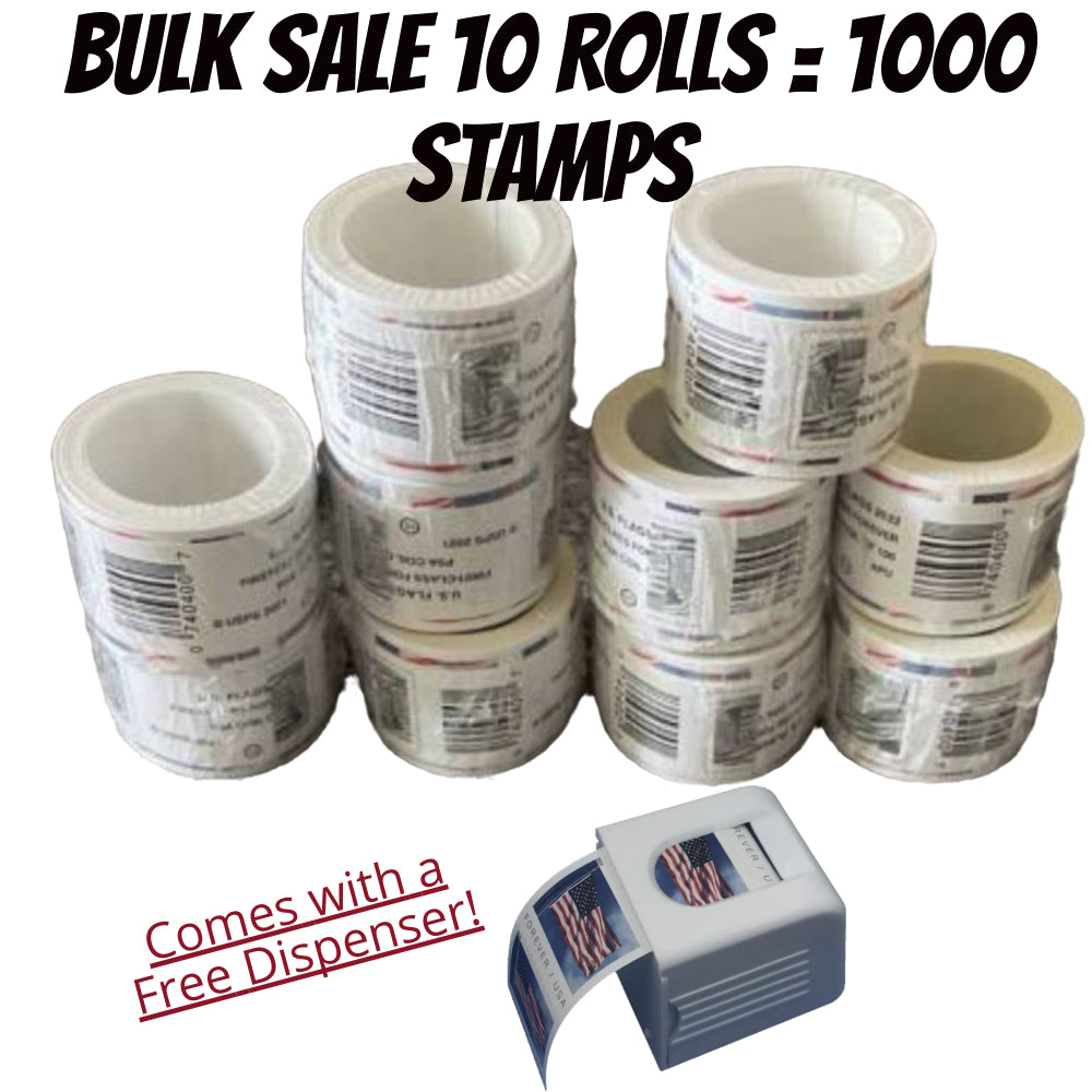 Bulk Sale! 10 rolls (1000 Forever Stamps