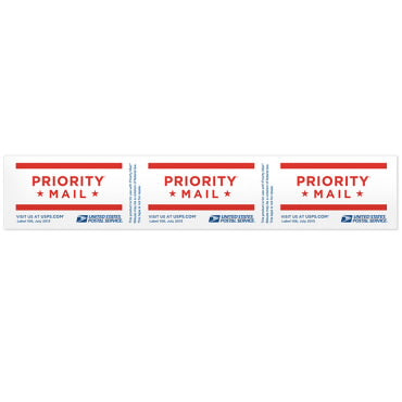 Priority Mail Stickers. (Pack of 50 stickers total) 1" X 2"