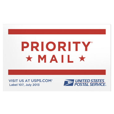 Priority Mail Stickers. (Pack of 50 stickers total) 1" X 2"