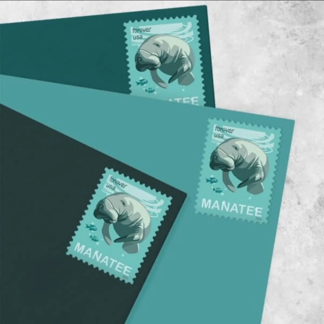 Save the Manatees Forever stamps 5 books of 20 (100 stamps total)