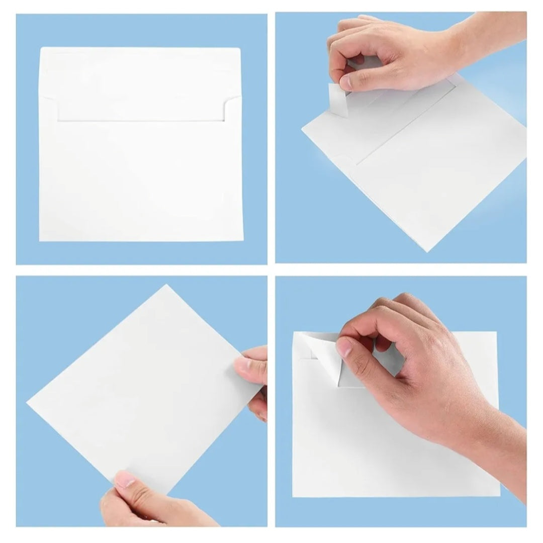 White A7 5x7" envelope (50 pack) printable